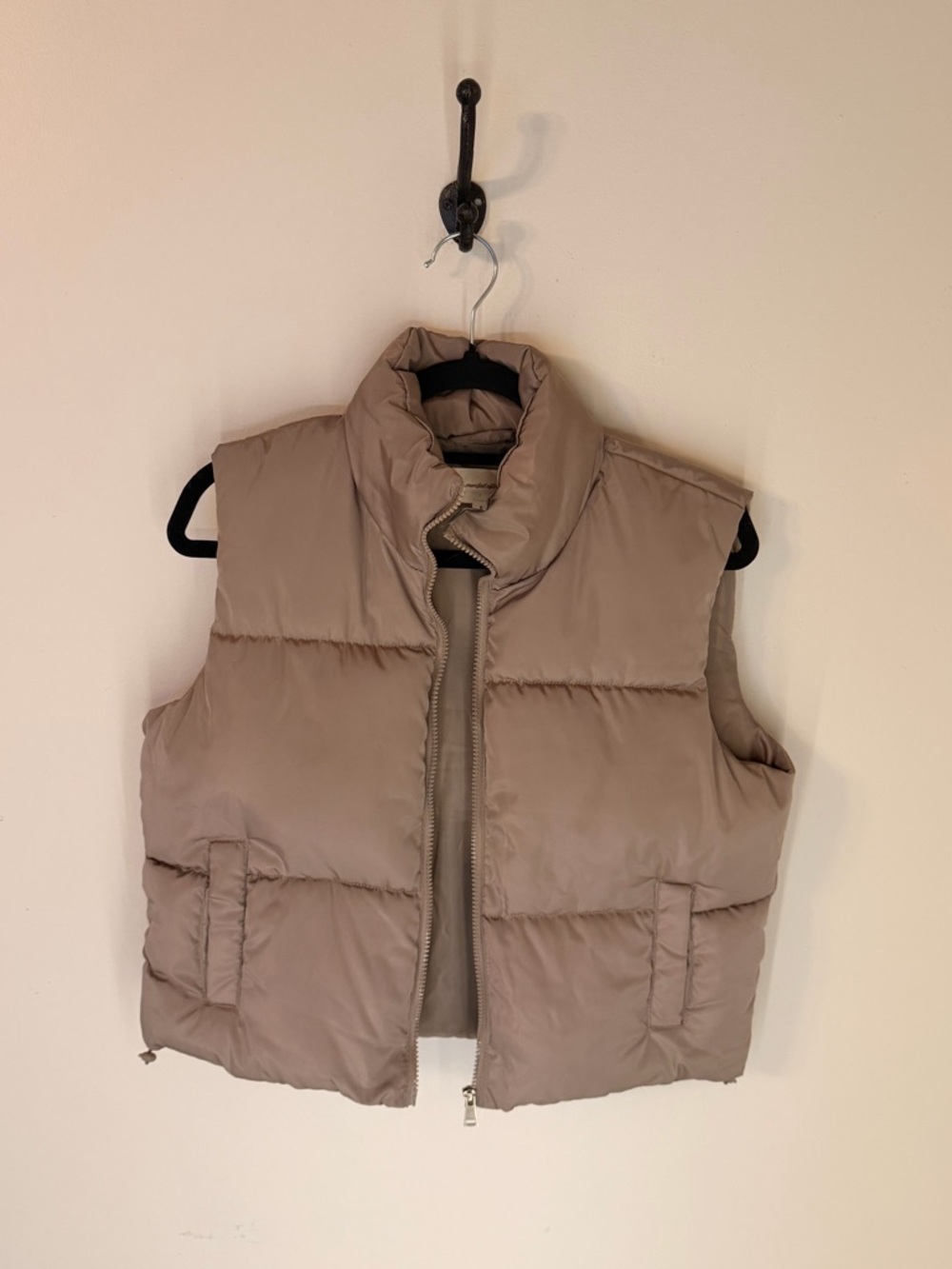 Women's Puffer Vest - Taupe
